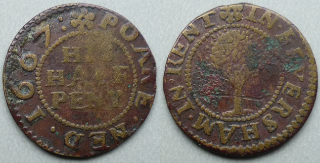 Faversham, Poare Ned 1667 halfpenny